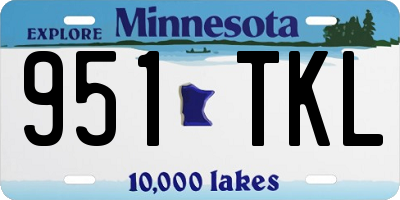 MN license plate 951TKL
