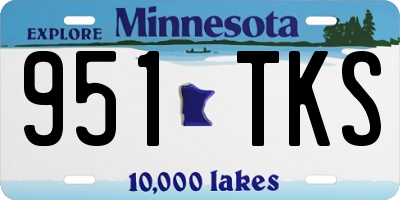 MN license plate 951TKS