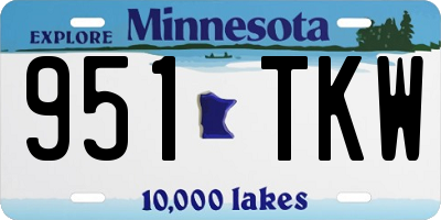 MN license plate 951TKW