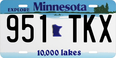 MN license plate 951TKX