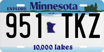 MN license plate 951TKZ