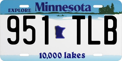 MN license plate 951TLB