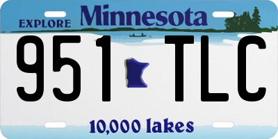 MN license plate 951TLC