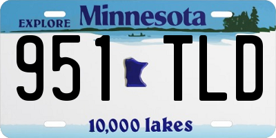 MN license plate 951TLD