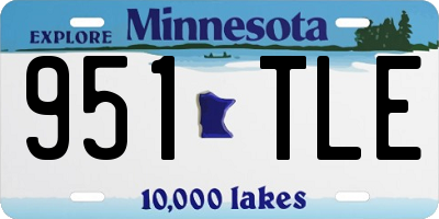 MN license plate 951TLE
