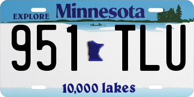MN license plate 951TLU