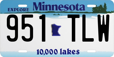 MN license plate 951TLW