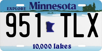 MN license plate 951TLX
