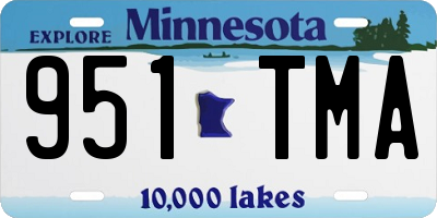 MN license plate 951TMA