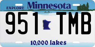 MN license plate 951TMB