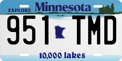 MN license plate 951TMD