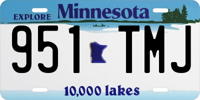 MN license plate 951TMJ