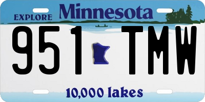 MN license plate 951TMW