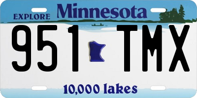 MN license plate 951TMX
