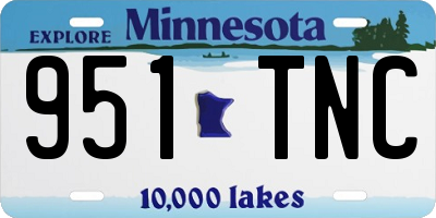 MN license plate 951TNC
