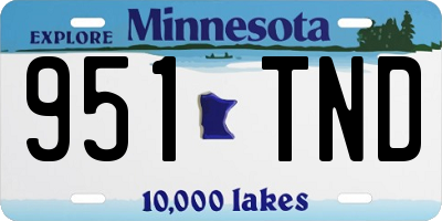 MN license plate 951TND