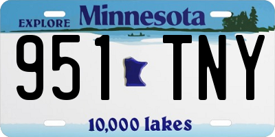 MN license plate 951TNY