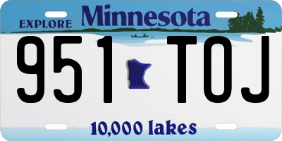 MN license plate 951TOJ