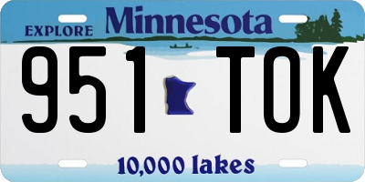 MN license plate 951TOK