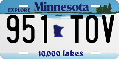 MN license plate 951TOV