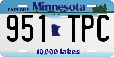 MN license plate 951TPC