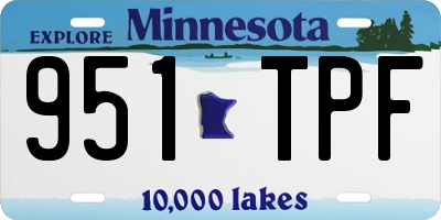 MN license plate 951TPF