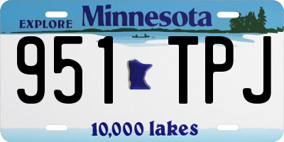 MN license plate 951TPJ
