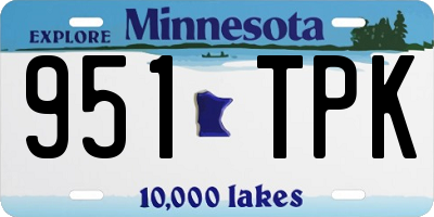 MN license plate 951TPK