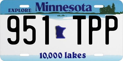MN license plate 951TPP