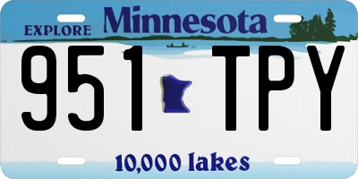 MN license plate 951TPY