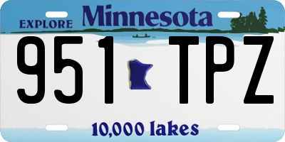 MN license plate 951TPZ