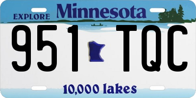 MN license plate 951TQC