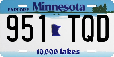 MN license plate 951TQD