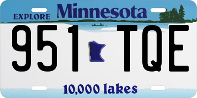MN license plate 951TQE