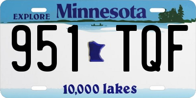 MN license plate 951TQF