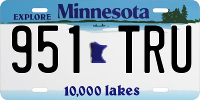MN license plate 951TRU