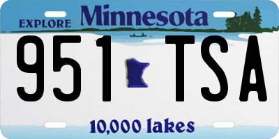 MN license plate 951TSA