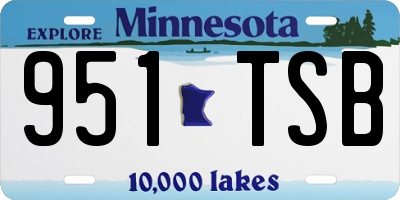 MN license plate 951TSB