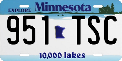 MN license plate 951TSC