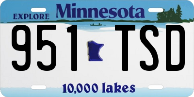 MN license plate 951TSD