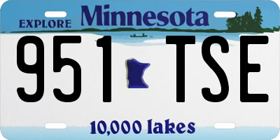 MN license plate 951TSE