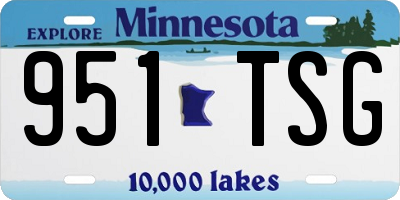 MN license plate 951TSG