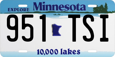 MN license plate 951TSI