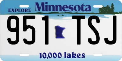 MN license plate 951TSJ