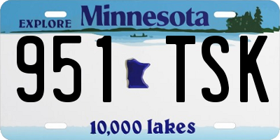 MN license plate 951TSK