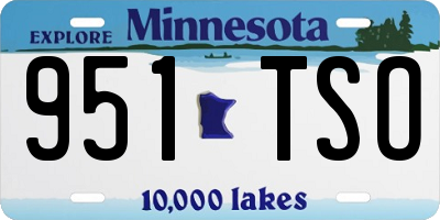 MN license plate 951TSO