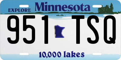 MN license plate 951TSQ