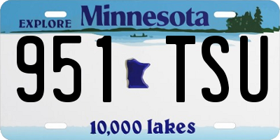 MN license plate 951TSU
