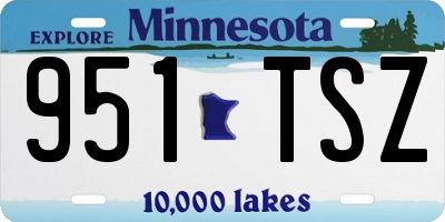 MN license plate 951TSZ