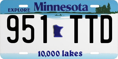 MN license plate 951TTD